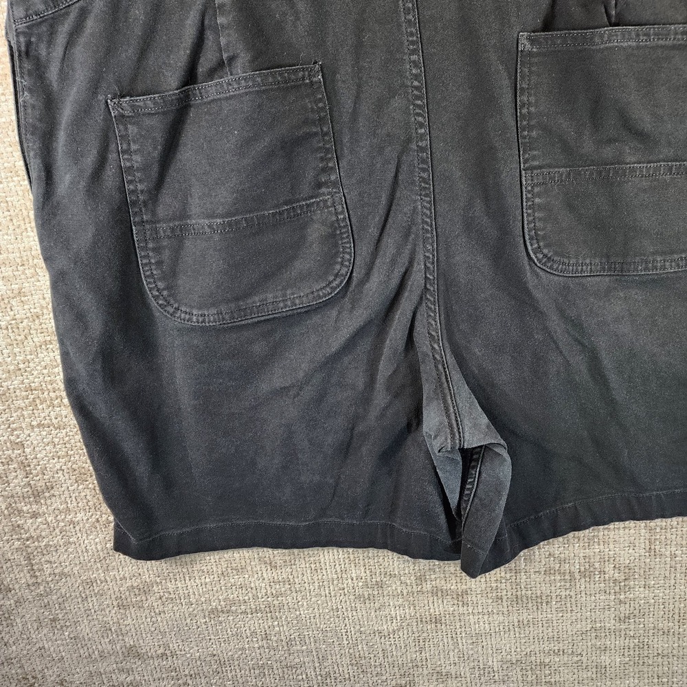 Carhartt Shortall Womens XL Black Rugged Flex Canvas Bib Relaxed Fit BS6197-W - Picture 11 of 13